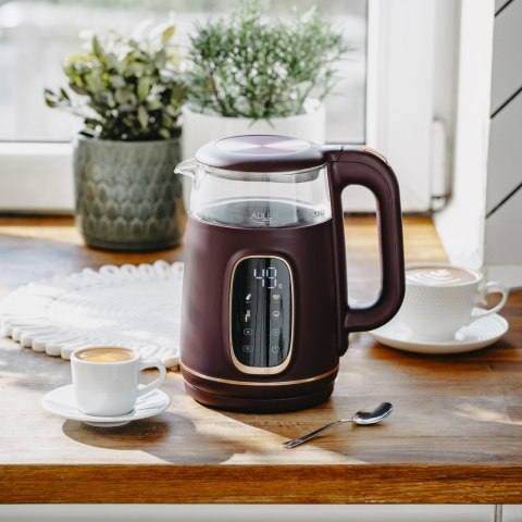 Adler Kettle with LED Display | AD 1305 | Electric | 2200 W | 1.7 L | Plastic | 360° rotational base | Burgundy Adler Kettle with LED Display | AD 1305 | Electric | 2200 W | 1.7 L | Plastic | 360° rotational base | Burgundy