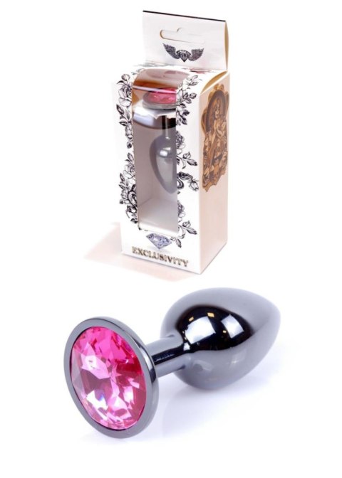 Plug korek analny stalowy z kryształem 2,7cm Plug korek analny stalowy z kryształem 2,7cm
