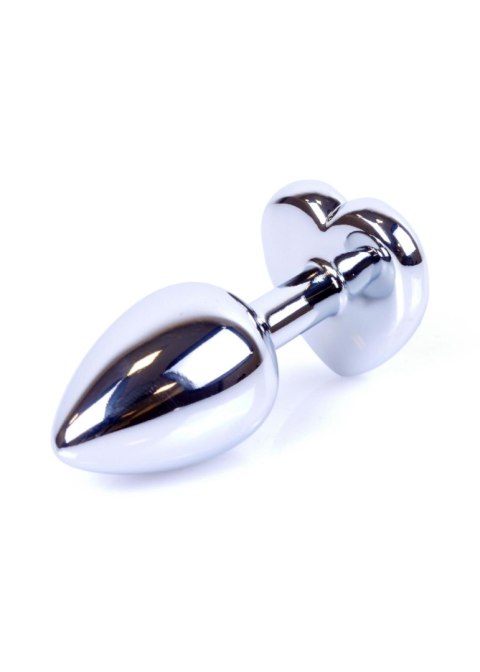 Metalowy plug analny korek kryształ serce 7cm Metalowy plug analny korek kryształ serce 7cm