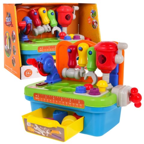 Multifunkcyjny Warsztat dla dzieci 24m+ Sorter + Ruchome Narzędzia + Światła + Dźwięki + Akcesoria Multifunkcyjny Warsztat dla dzieci 24m+ Sorter + Ruchome Narzędzia + Światła + Dźwięki + Akcesoria