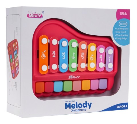 Pianinko Cymbałki Czerwone Pianinko Cymbałki Czerwone