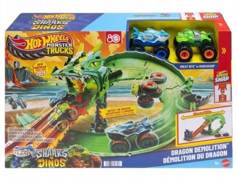 Hot Wheels Monster Trucks Smoczy Wyścig 2 autka Hot Wheels Monster Trucks Smoczy Wyścig 2 autka