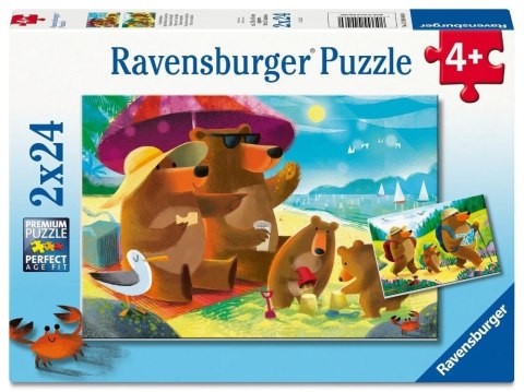 Puzzle dla dzieci 2D: Misie na wakacjach 2x24el Puzzle dla dzieci 2D: Misie na wakacjach 2x24el