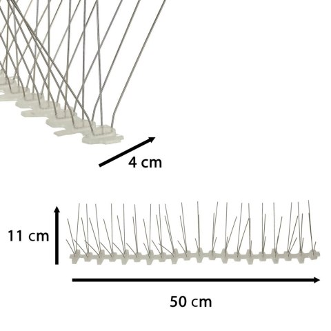 Kolce metalowe na ptaki gołębie 50cm x 11cm x 4cm