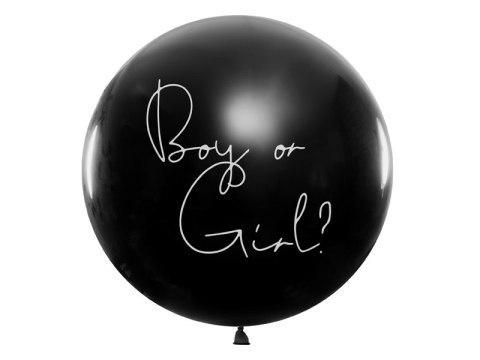 Balon Gender Reveal Chłopiec czy dziewczynka różowe konfetti 100cm Balon Gender Reveal Chłopiec czy dziewczynka różowe konfetti 100cm