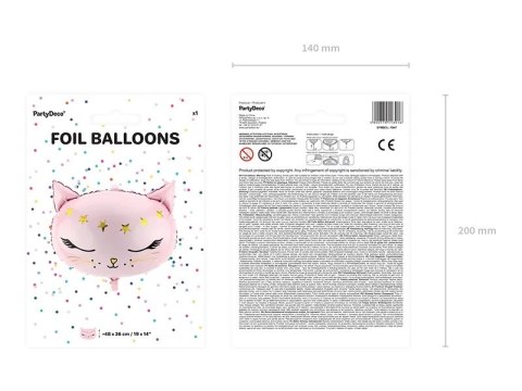 Balon foliowy Kotek różowy 48cm x 36cm Balon foliowy Kotek różowy 48cm x 36cm