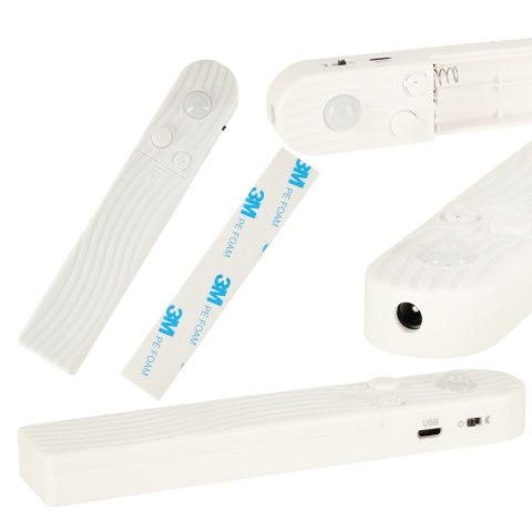 Taśma LED wodoodporna na baterie USB czujnik ruchu 1M 59LED zimny biały Taśma LED wodoodporna na baterie USB czujnik ruchu 1M 59LED zimny biały