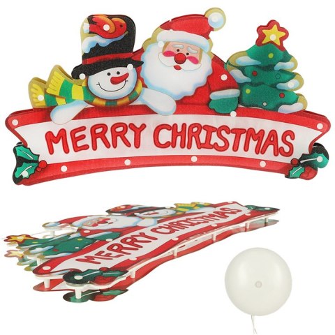 Lampki LED wisząca dekoracja świąteczna Merry Christmas 45cm Lampki LED wisząca dekoracja świąteczna Merry Christmas 45cm